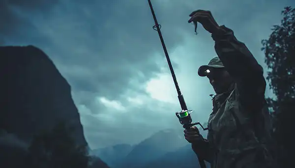 Mountain fishing night Mountain fishing night